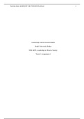 SU_NSG4029_W5_A2_Leadership and Its Essential Skills, NSG 4029-Leadership in a Diverse Society