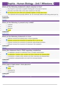 Sophia - Human Biology - Unit 1 Milestone 1