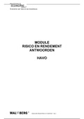 Uitwerkingen praktische economie module risico en rendement (6) van praktische economie voor HAVO 5
