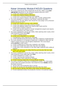 Keiser University: Module 6 NCLEX Questions,100% CORRECT