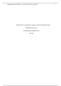 NR 504 Week 5 Assignment: Leading a Culture of Excellence Paper.