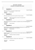 BUSI 3003 / BUSI3003 DYNAMIC OF CHANGE FINAL EXAM