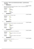 BUSI 3002 – MGMT 3101  Midterm Exam -Ethical Leadership  (Score 50 out of 50 points)/BUSI 3002 – MGMT 3101 MIDTERM EXAM WEEK 3 – QUESTION AND ANSWERS