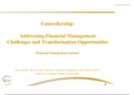 Controllership, Addressing Financial Management Challenges and Transformation Opportunities