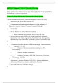 Chamberlain College of Nursing : NR565 Week 3 & 4 Study Guide / NR 565 Week 3 & 4 Study Guide : Advanced Pharmacology Fundamentals (LATEST, 2020)