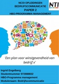 NTI Bedrijfscommunicatie paper 2 HBO Management