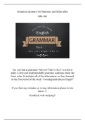 Grammar summary for dummies