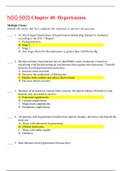 NSG 6005 Chapter 40: Hypertension,100% CORRECT