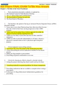 Adv Pharm FINAL EXAM TxTBk Woo QUESTIONS &ANSWERS(CHAP 1-47),100% CORRECT