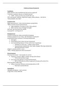 Infectious Disease Buzzword Study Guide