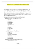 BIOS 256 (A & P 4) MIDTERM EXAM STUDY GUIDE / BIOS256 (A & P 4) MIDTERM EXAM STUDY GUIDE: 100% CORRECT,CHAMBERLAIN COLLEGE OF NURSING