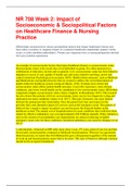 NR 708 Week 2 Discussion 2: Impact of Socioeconomic and Sociopolitical Factors on Healthcare Finance and Nursing Practice