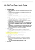 NR 599 Final Exam Study Guide, Chamberlain College Of Nursing