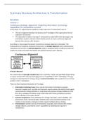 Summary Business Architecture & Transformation. 