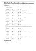 MIS 505 Final Exam Review Chapter 6: Arrays|latest answered fall 2020/2021.