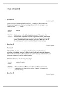 BUSI 240 Quiz 6--(New 4 Versions), BUSI 240 ORGANIZATIONAL BEHAVIOR, Verified correct answers