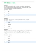 Exam (elaborations) MN 552 Unit 1 Quiz 