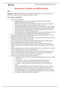 NURS 202 SensoryNeuroCognitiveHEENT Worksheet 