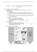 Change Management and Leadership Summary