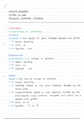 Detailed Summary for IEB Matric Physical Sciences (Physics, P1) : Kinematics, Newton's Laws & Forces, Gravitational & Electric Fields