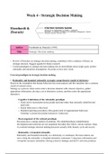 Summary for all mandatory readings for Strategy and Organisation in week 4: Eisenhardt & Zbaracki (1992), Hambrick & Mason (1984), Quinn (1989), Mintzberg, Ahlstrand, & Lampel (1998)