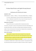 C361  Evidence Based Practice and Applied Nursing Research Task 1 Fall Education and Prevention Research Evaluation Quantitative Article Kuhlenschmidt, M. L., Reeber, C., Wallace, C., Yanwen Chen, Barnholtz-Sloan, J., & Mazanec, 	S. R. (2016). Tailoring E