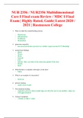 NUR 2356 / NUR2356 Multidimensional Care I Final exam Review / MDC I Final Exam | Highly Rated, Guide| Latest 2020 / 2021 | Rasmussen College