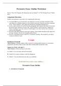 PHI 105 Topic 4 Assignment: Persuasive Essay: Outline Worksheet
