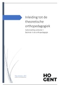 Inleiding tot de theoretische orthopedagogiek 