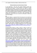 Unit 2: Equality, Diversity and Rights in Health and Social Care - National Initiatives and Anti-discriminatory Practice P4 P5 M2 M3 D1 D2