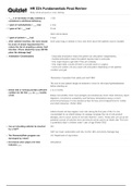 NR224 / NR 224: Fundamentals Final Exam Review (Latest 2020 / 2021) Chamberlain College of Nursing