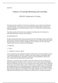 ORG6520 Analysis of Coaching Mentoring and Counseling ORG6520: Fundamentals of Coaching   This report has been compiled by. This report is intended for. and is written to show them the vast knowledge that we have received as a result of the mentorship pro