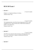BUSI 303 Exam 1 (Version 1), BUSI 303 INTERNATIONAL BUSINESS, Verified Correct Answers
