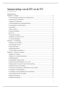 Ondernemingsrecht 1: Samenvatting Van de BV en de NV 2021-2022