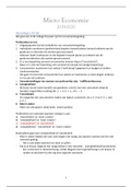 Micro Economie; college aantekeningen van college 1 t/m 9 (zeer uitgebreid) (2019-2020)