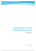 Volledige samenvatting van Management van de Dierenartsenpraktijk