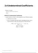 3.4 Undetermined coefficients