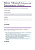 SOPHIA PATHWAYS Environmental Science practice milestone 1(LATEST UPDATE)