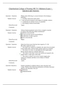 Chamberlain College Of Nursing NR 511 Midterm Exam - Question And Answers NR 511 100 QUESTIONS WITH VERIFIED ANSWERS. GRADED A.