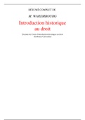 M. WAREMBOURG - Introduction historique au droit