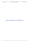 Samenvatting Direct marketing & e-marketing 2020-2021