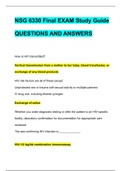 NSG 6330 Final EXAM Study Guide QUESTIONS AND ANSWERS