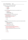 NR 283 Pathophysiology Quizzes, Exam 1, Exam 2, Exam 3, Verified And Correct Answers, Chamberlain College of Nursing