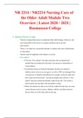 NUR 2214 / NUR2214 Nursing Care of the Older Adult Module Two Overview | Latest 2020 / 2021 | Rasmussen College