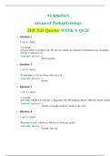 NURS6501N Advanced Pathophysiology. 2020I Fall QuarterI WEEK 8 QUIZ AND ANSWERS (LATEST VERSION)2020/2021