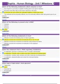 Sophia - Human Biology - Unit 1 Milestone 1