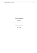 MGT 330 Amazon Manager Reflection MGT 330: Management for Organizations   	Amazon was launched in 1995 by Jeff Bezos as a website that originally only sold books even though Bezos had a vison that it would grow to be an everything store (Hartmans, 2020). 