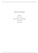  BUS303 Human Resource Management BUS303: Human Resource Management Human Resource Management 	The many aspects of human resource management create, maintain, and improve organizational structure, strategies, and development. "Human resource management