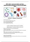 Lecture Summary - Communicable and Non-communicable Diseases (EPH1022)