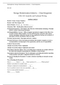 ENG 328  Storage Modernization Initiative – Cloud Integration  ENG 328: Scientific and Technical Writing Audience Analysis Reader’s Name: George Chambers Reader’s Job Title: Deputy CIO Kind of Reader: Primary__¬X__ Secondary________ Education: PhD – Healt